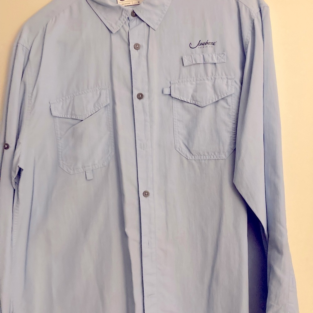 Men’s Casual Shirt, XL, Jawbone Tackle Co. blue